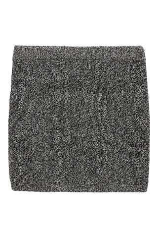 Minijupe maille chinée - Noir