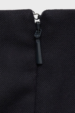 Jupe évasée détail pinces - Bleu marine