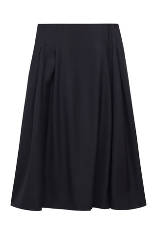 Jupe évasée détail pinces - Bleu marine