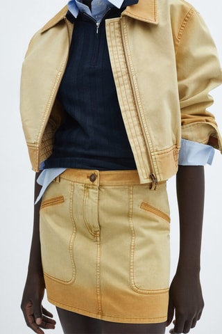 Minijupe en jean - Beige