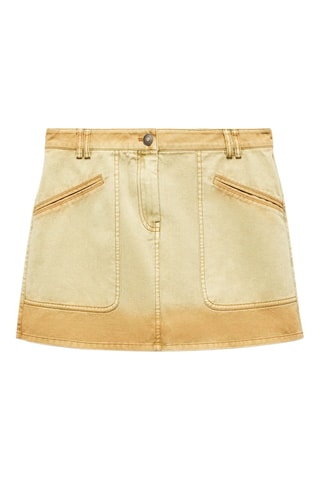 Minijupe en jean - Beige