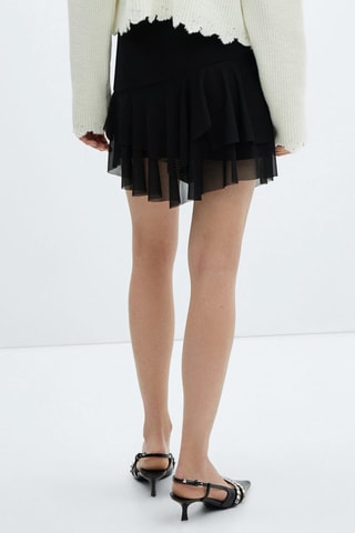 Jupe bas asymétrique - Noir