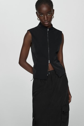 Jupe cargo longue - Noir