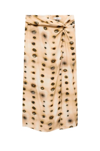 Jupe pois noeud - Beige