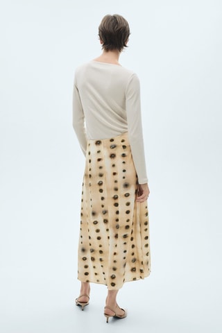 Jupe pois noeud - Beige