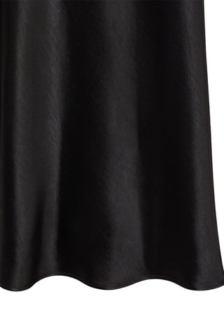 Jupe midi satinée - Noir