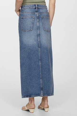 Jupe longue en jean - Bleu moyen