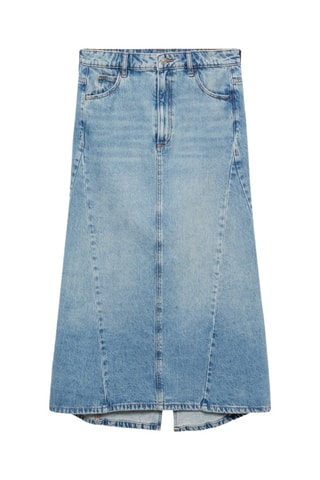 Jupe jean fendue - Bleu