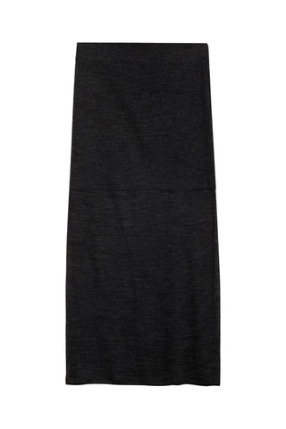 Jupe maille semi-transparente - Gris foncé chiné