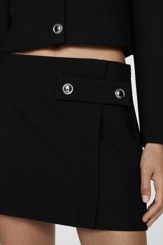 Minijupe boutons - Noir