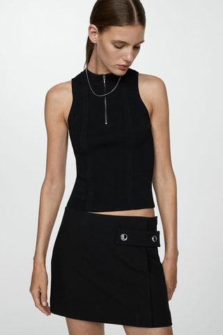 Minijupe boutons - Noir