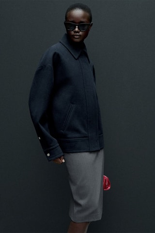 Jupe crayon rayures tennis - Gris