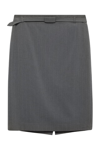 Jupe crayon rayures tennis - Gris