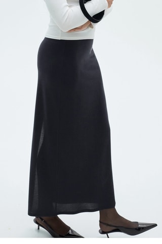 Jupe longue maille - Bleu