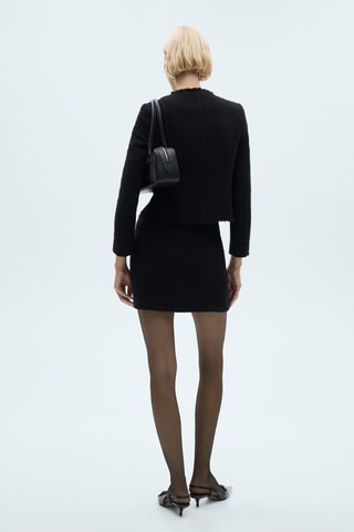 Jupe courte tweed - Noir