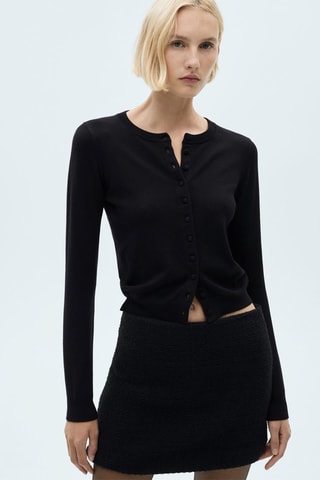 Jupe courte tweed - Noir