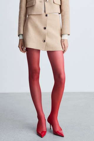 Minijupe détail boutons - Marron