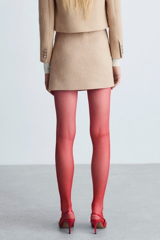 Minijupe détail boutons - Marron