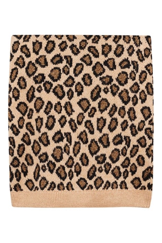 Jupe maille léopard - Marron