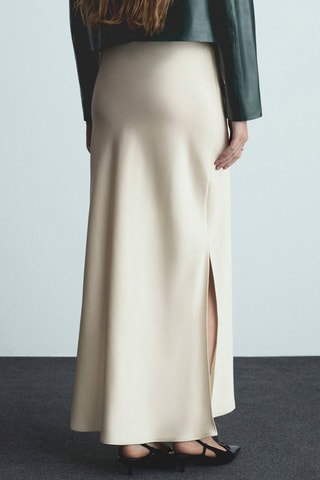 Jupe longue satinée - Sable