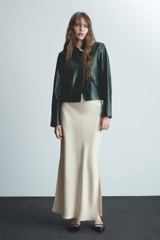Jupe longue satinée - Sable