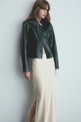 Jupe longue satinée - Sable