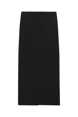 Jupe droite fendue - Noir