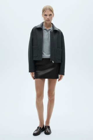 Minijupe similicuir - Noir