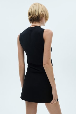 Minijupe bouton latéral - Noir