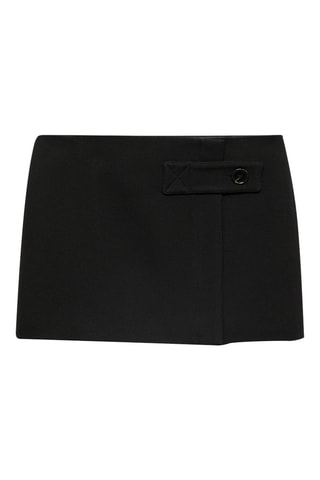 Minijupe bouton latéral - Noir