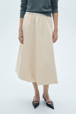 Jupe midi évasée - Sable