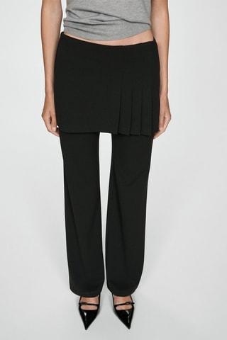 Pantalon-jupe plissé - Noir