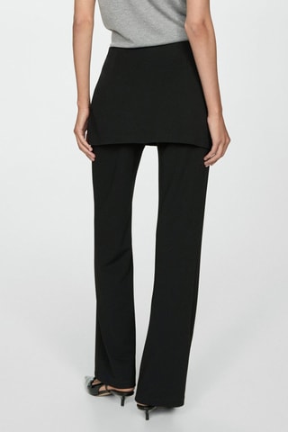 Pantalon-jupe plissé - Noir