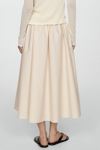 Jupe midi plissée - Beige