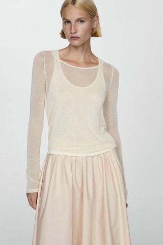 Jupe midi plissée - Beige