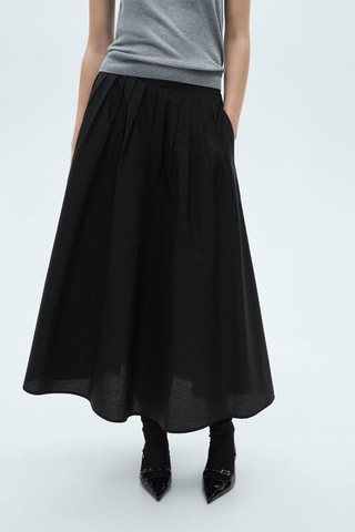 Jupe midi plissée - Noir