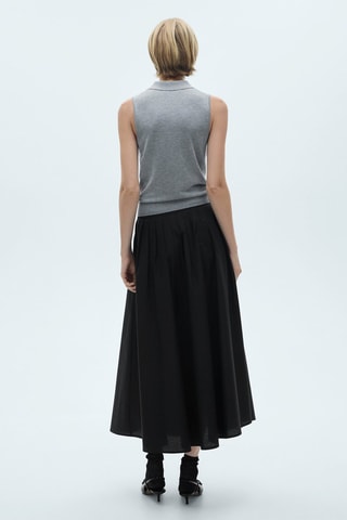 Jupe midi plissée - Noir