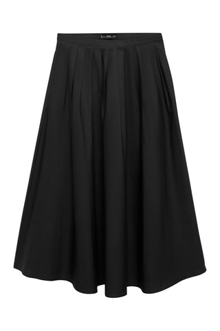 Jupe midi plissée - Noir