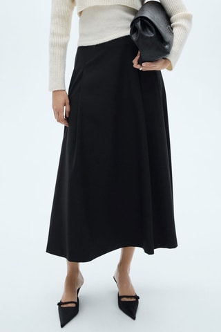 Jupe longue évasée - Noir