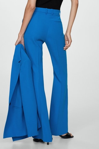 Pantalon de costume wideleg - Bleu