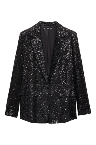 Blazer costume paillettes - Noir