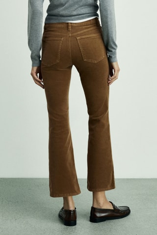 Pantalon Sienna flare crop velours côtelé - Marron