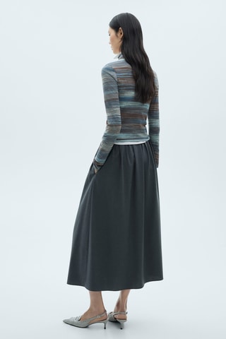 Pull-over rayé col roulé - Bleu