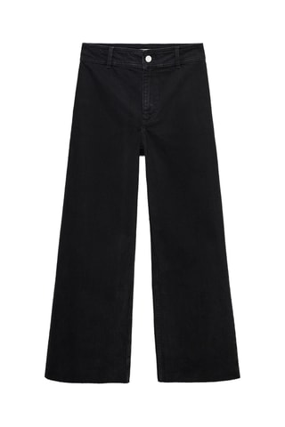 Jean style jupe-culotte Catherin taille haute - Noir