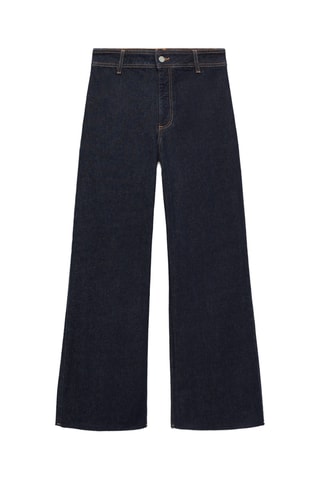 Jean Catherin style jupe-culotte rinse wash - Bleu