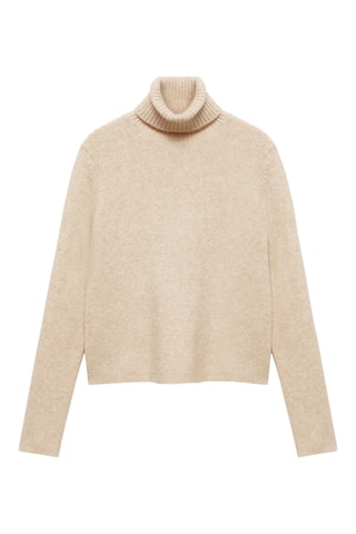 Pull-over à col roulé - Ecru