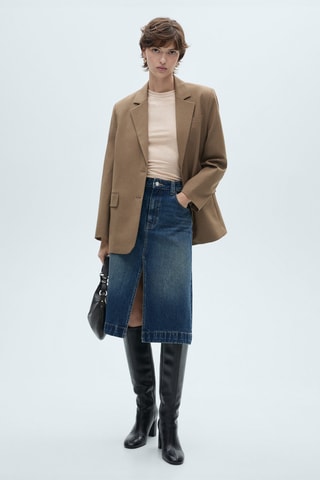 T-shirt ajusté manches longues - Sable