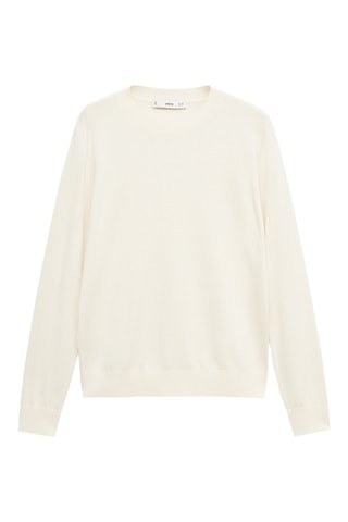 Pull maille soie mélangée - Ecru