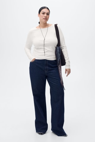 Pull ajusté maille fine - Ecru