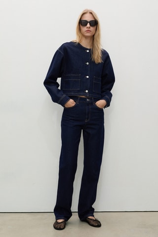 Jean Matilda droit rinse wash - Bleu